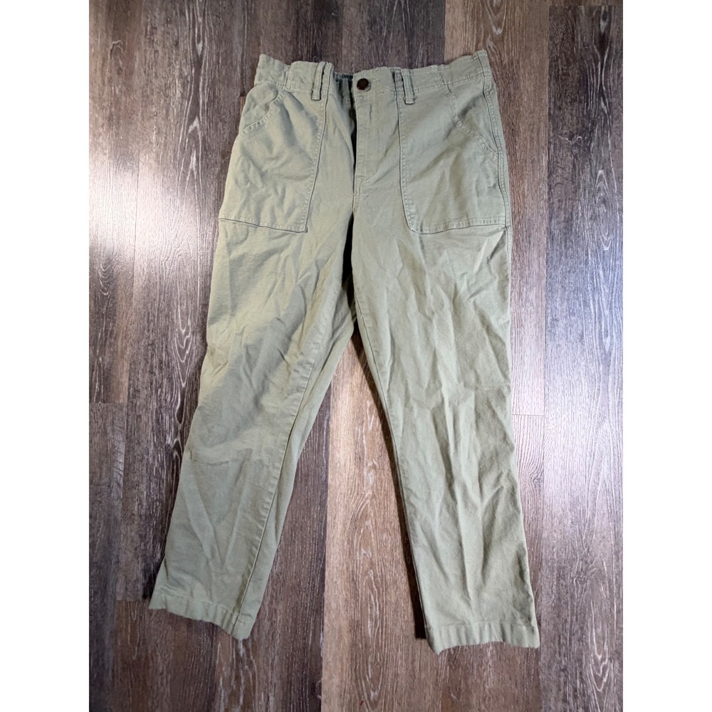 Knox Rose Pants Womens Medium Green Utility Fatigue Elastic Waist Straight